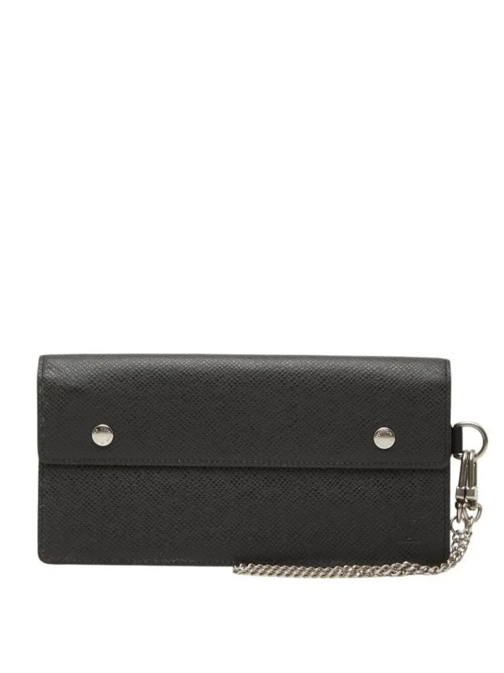 Louis Vuitton Taiga Portefeuille Accordion Wallet Ardoise Black Leather